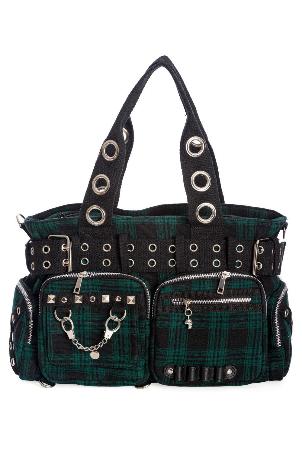 Banned Apparel Green Camdyn Alternative Gothic Punk Rock Grunge Emo Handbag0