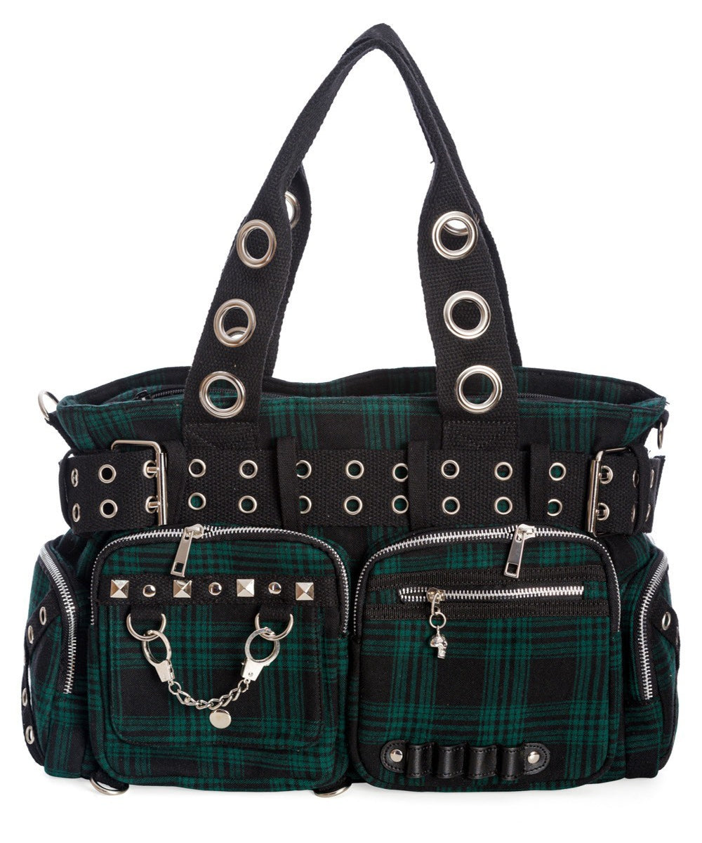 Banned Apparel Green Camdyn Alternative Gothic Punk Rock Grunge Emo Handbag0