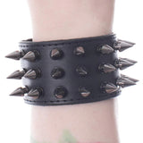 Poizen Industries Obsidian Black Wristband Alternative Gothic Punk Rock Skater0