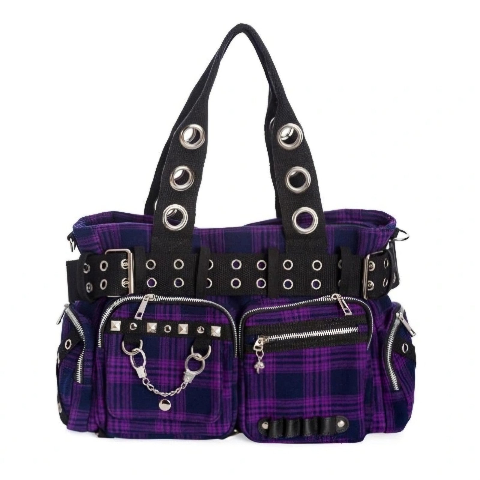 Banned Apparel Purple Alternative Gothic Punk Rock Occult Grunge Camdyn Handbag0