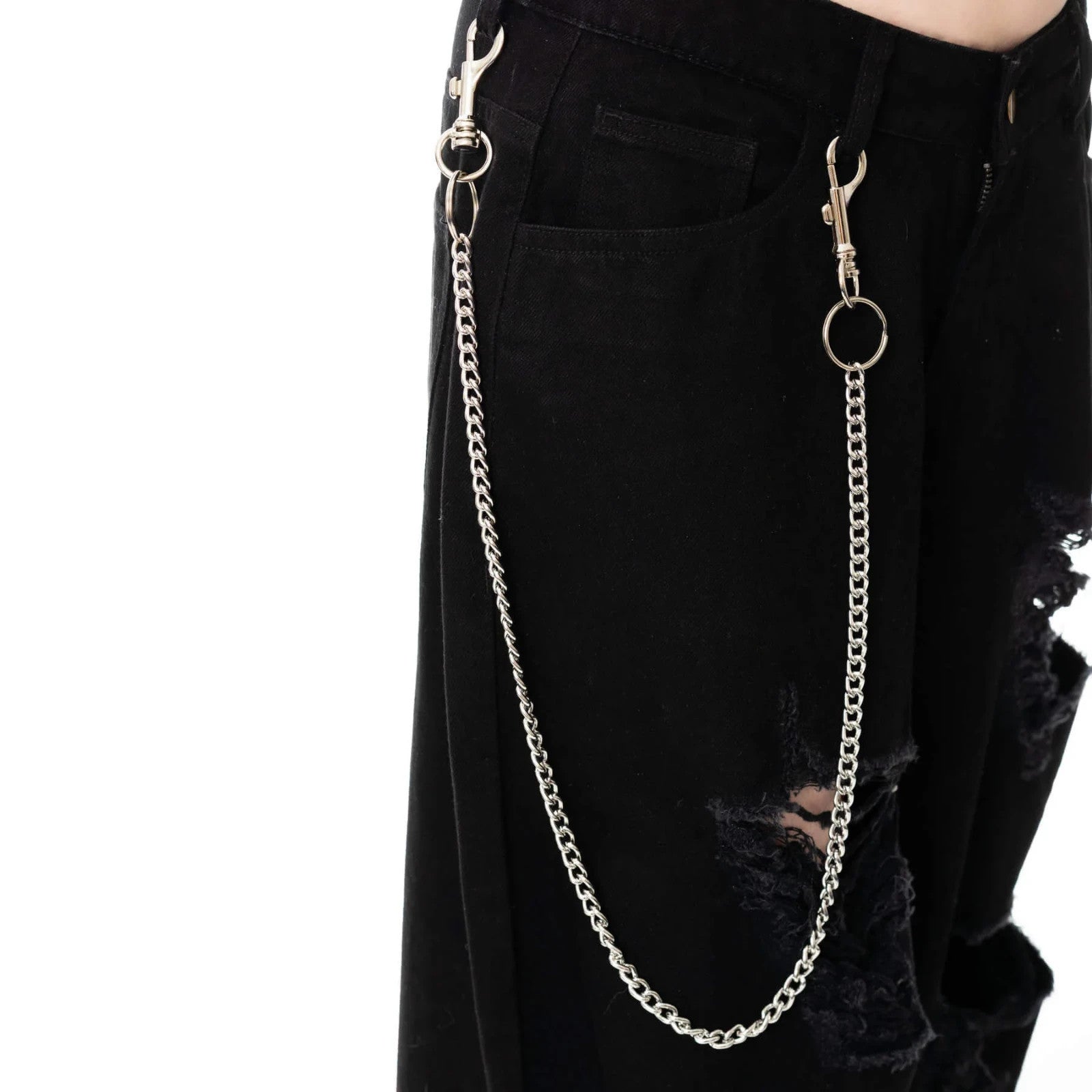 Poizen Industries Shadowlink Alternative Gothic Grunge Occult Emo Trouser Chain0