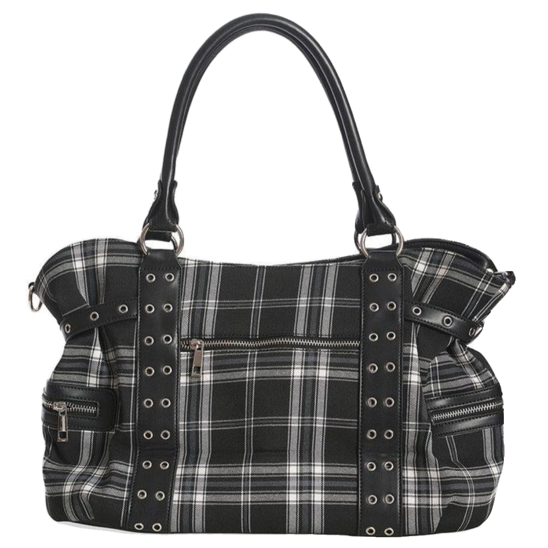 Banned Apparel Black & White Rise Up Gothic Alternative Grunge Occult Handbag1