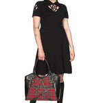 Banned Apparel Calling Of The Eclipse Pentagram Handbag Red Gothic Alternative3