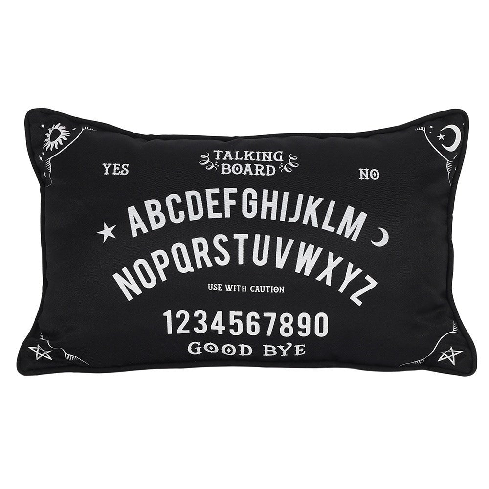 Gothic Ouija Rectangular Black And White Talking Board Cushion0