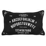 Gothic Ouija Rectangular Black And White Talking Board Cushion0