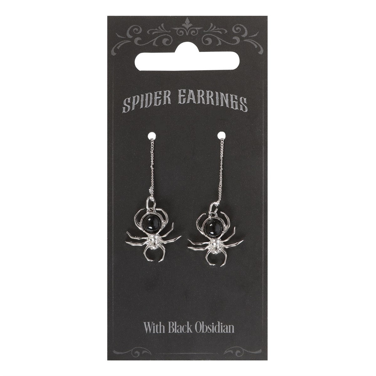 BLACK OBSIDIAN SPIDER DROP EARRINGS1