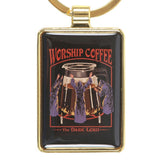 Steven Rhodes Worship Coffee Occult Emo Punk Alt Art Keyring Chain Accessory3