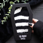 Alternative Emo Punk Striped Socks In Coffin Gift Box0