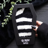 Alternative Emo Punk Striped Socks In Coffin Gift Box0