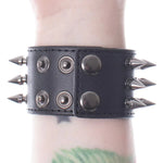 Poizen Industries Obsidian Black Wristband Alternative Gothic Punk Rock Skater1