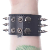 Poizen Industries Obsidian Black Wristband Alternative Gothic Punk Rock Skater1