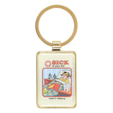 Steven Rhodes Sick Of Your Sh*t Occult Emo Punk Alt Art Keyring Chain Accessory1