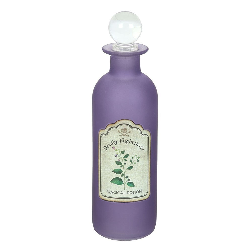 Deadly Nightshade Decorative Glass Potion Bottle Emo Decor Gothic Alternative1