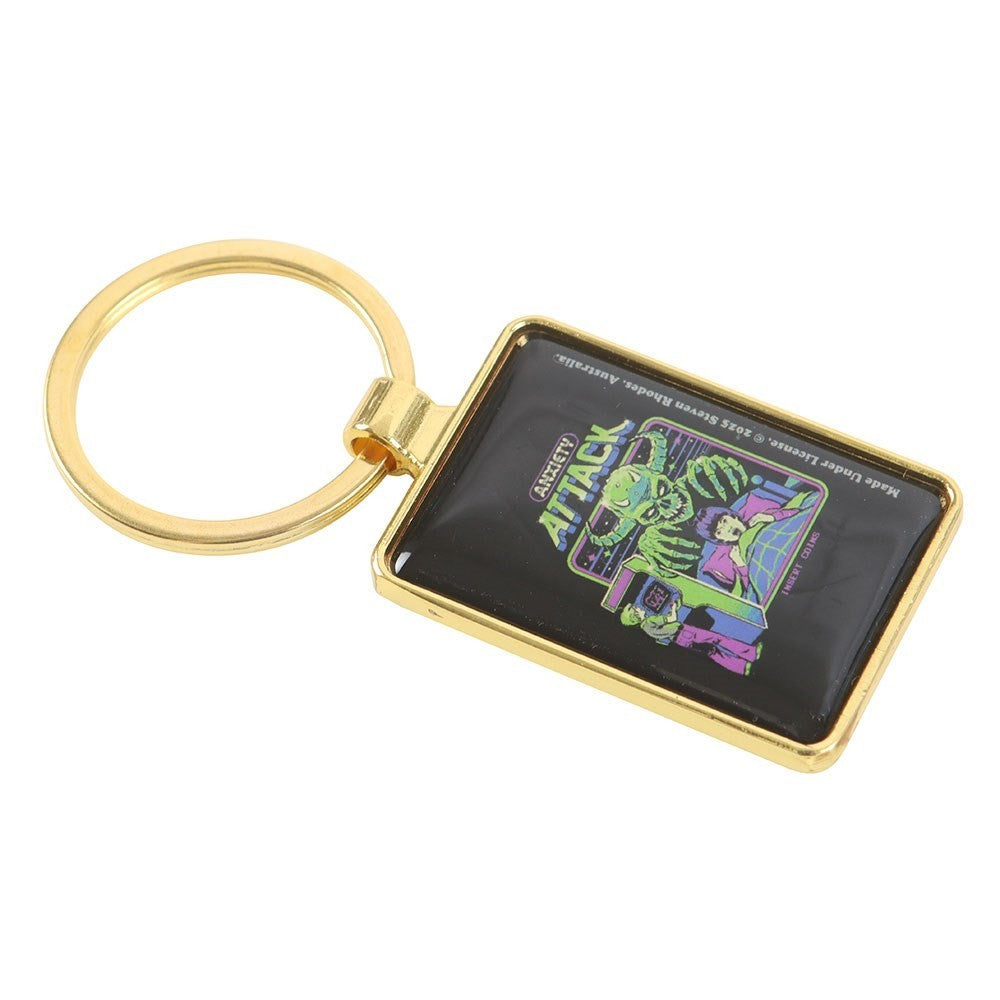 Steven Rhodes Anxiety Attack Occult Emo Punk Alt Art Keyring Chain Accessory3
