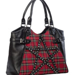 Banned Apparel Calling Of The Eclipse Pentagram Handbag Red Gothic Alternative1