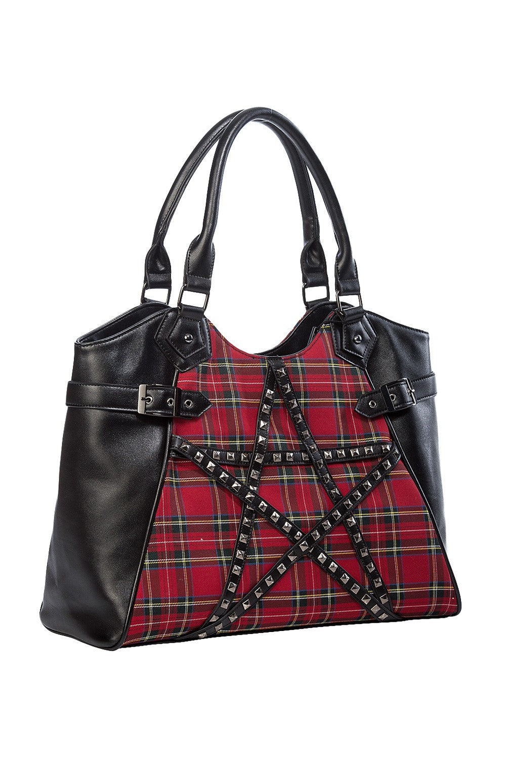 Banned Apparel Calling Of The Eclipse Pentagram Handbag Red Gothic Alternative1