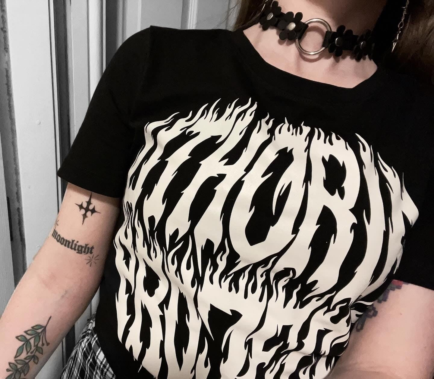 Black Floral Alt choker Alternative Emo Gothic Punk Rock Skater Grunge Occult3