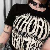 Black Floral Alt choker Alternative Emo Gothic Punk Rock Skater Grunge Occult3
