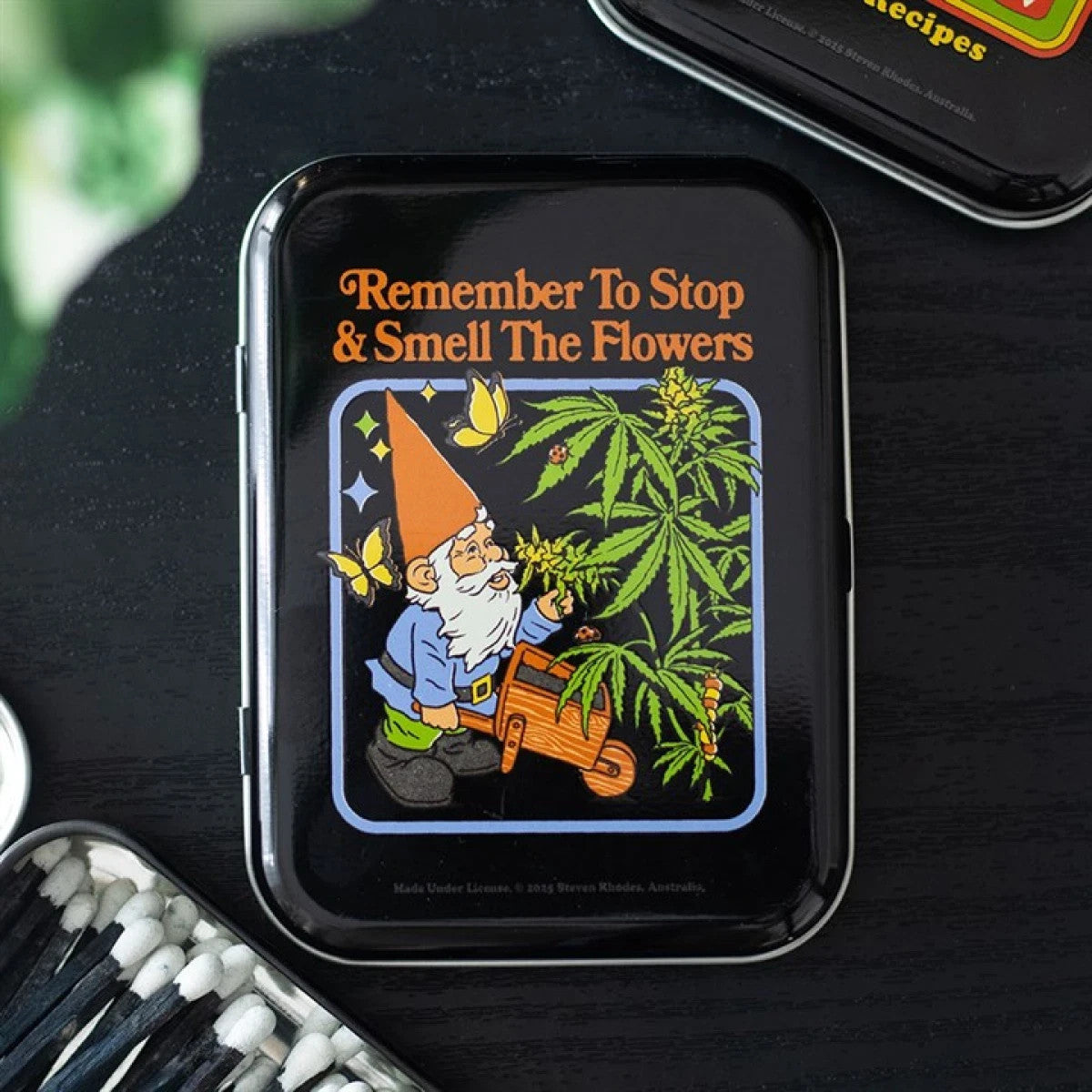 Stop And Smell The Flowers Stash Tin by Steven Rhodes0