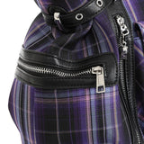 Banned Apparel Purple Tartan Rise Up Rock Punk Alt Handbag4