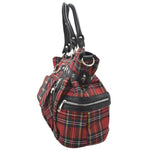 Banned Apparel Alternative Gothic Punk Rock Grunge Red Tartan Rise Up Handbag1