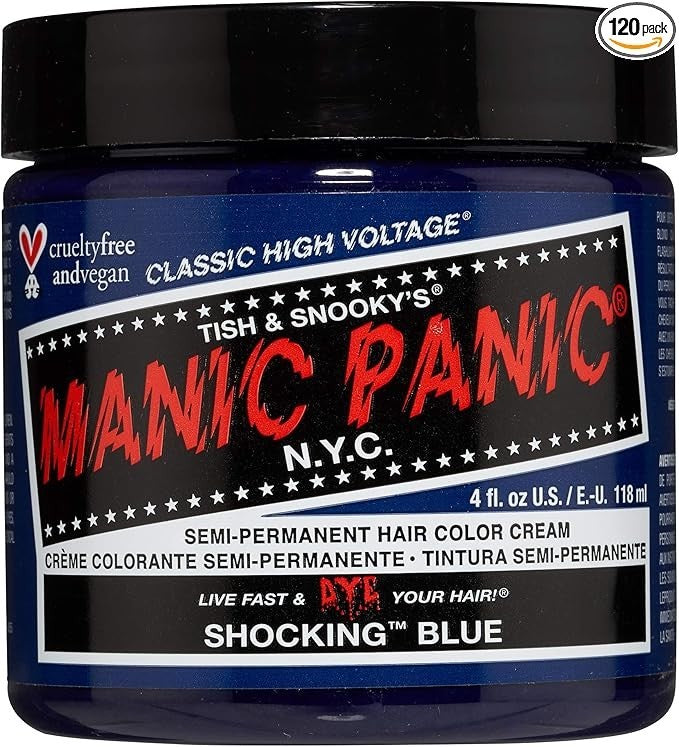Manic Panic High Voltage Hair Colour Gothic Grunge Shocking Blue 118ml0