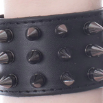 Alternative Gothic Punk Rock Skater Mosher Grunge Black Obsidian Wristband1