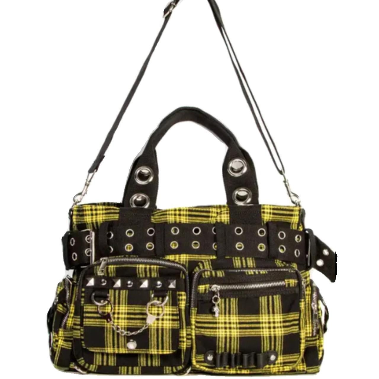 Banned Apparel Yellow Gothic Alternative Emo Punk Rock Skater Camdyn Handbag0
