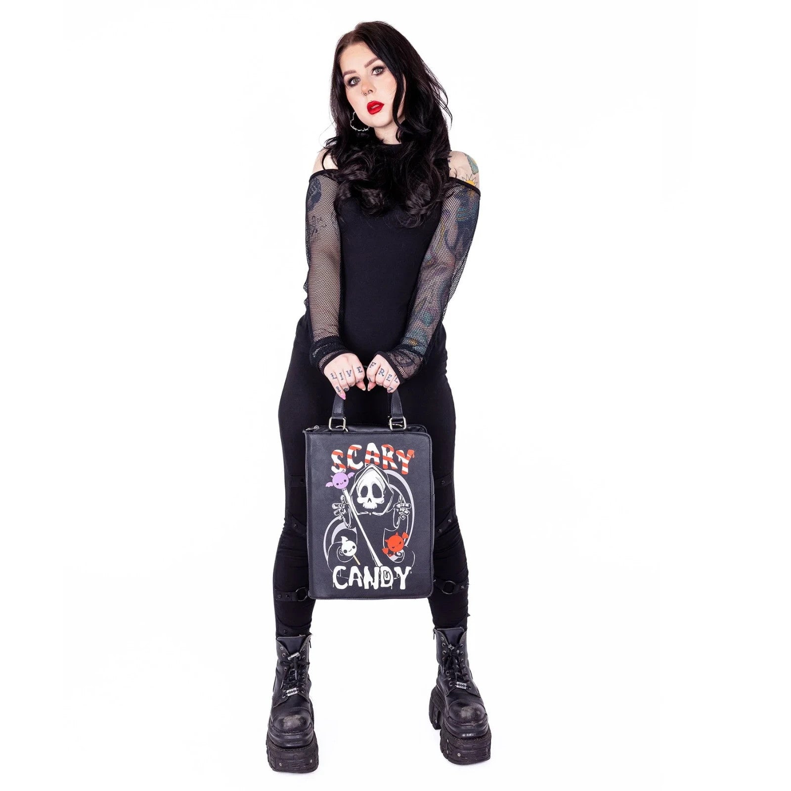 Heartless Death Candy Handbag Emo Punk Goth Alternative Spooky Cute3