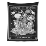 Skeleton Lovers Dead Inside Alt Aesthetic Home Decor Wall Tapestry0