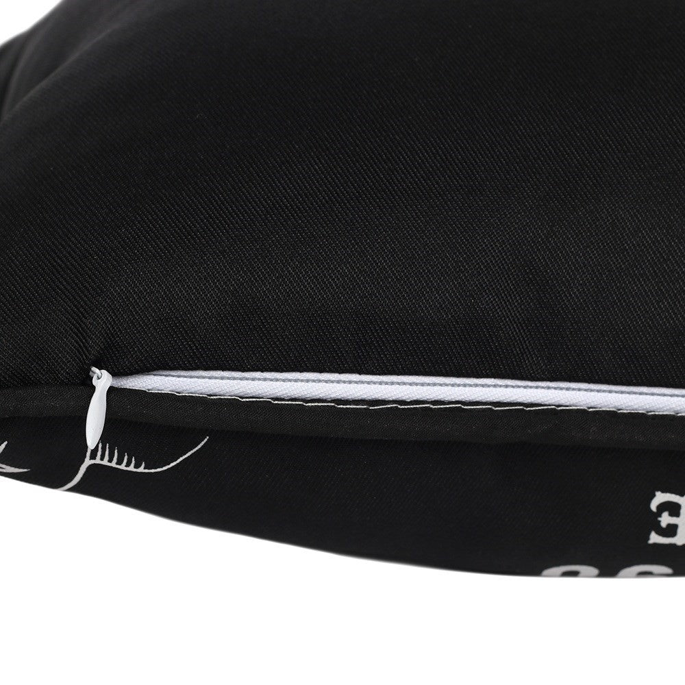 Gothic Ouija Rectangular Black And White Talking Board Cushion2