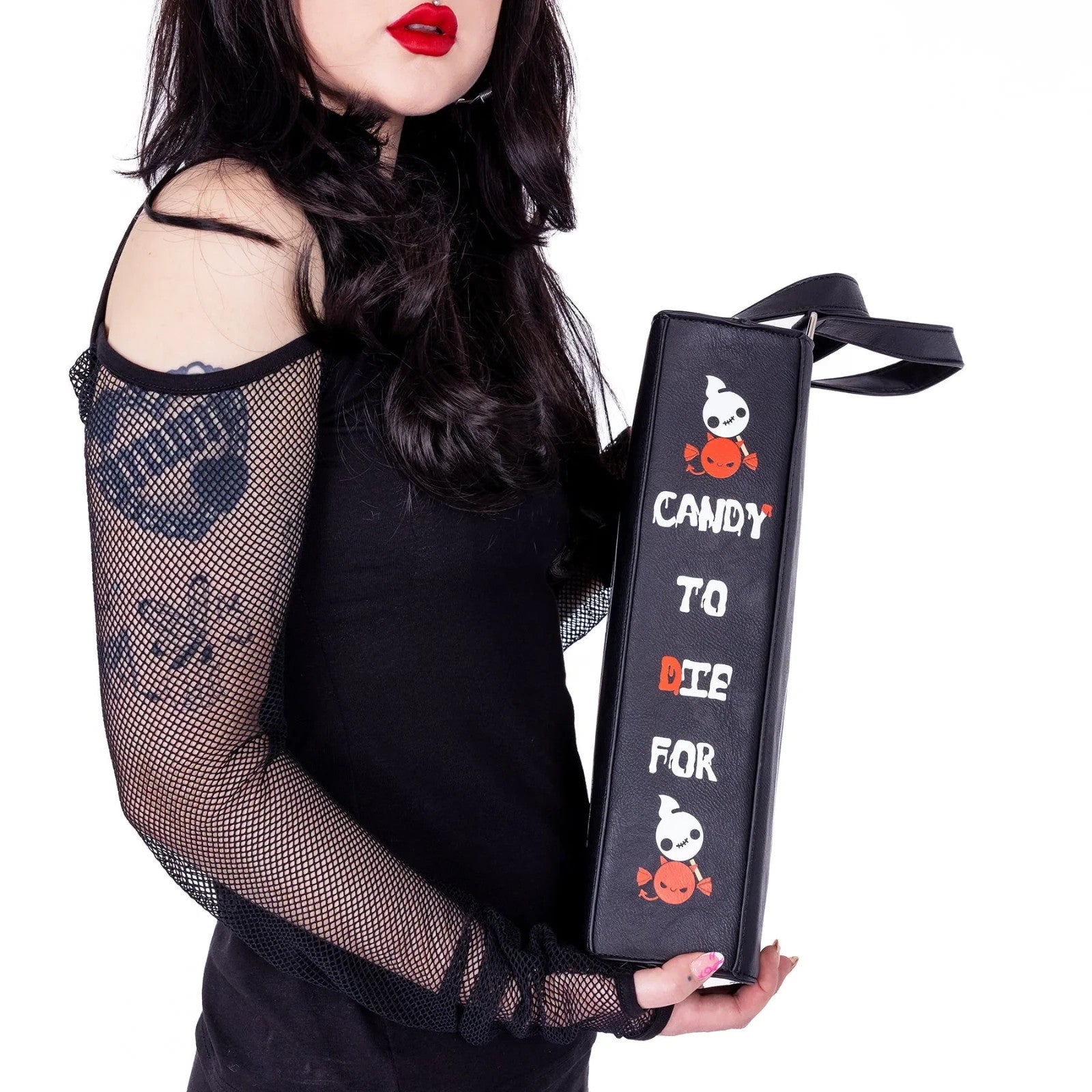 Heartless Death Candy Handbag Emo Punk Goth Alternative Spooky Cute1