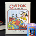 Sick Of Your Sh*t Retro Funny Punk Goth Grunge Occult Canvas by Steven Rhodes0