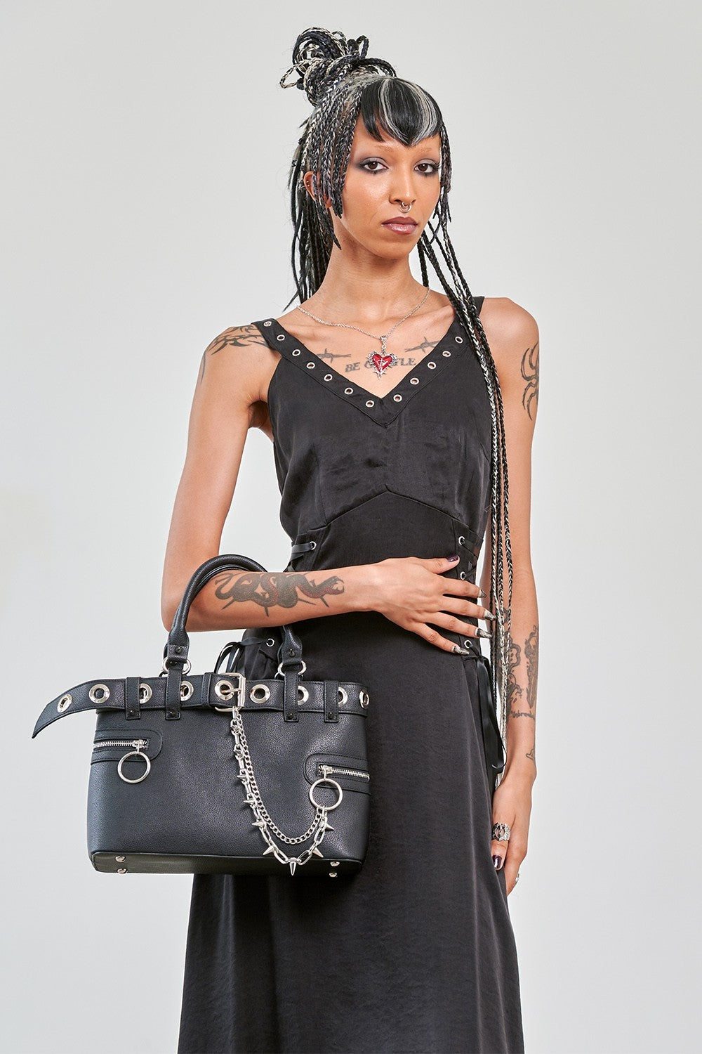 Banned Apparel Chain Reaction Emo Goth Alt RXN Hand Bag With Shoulder Strap6