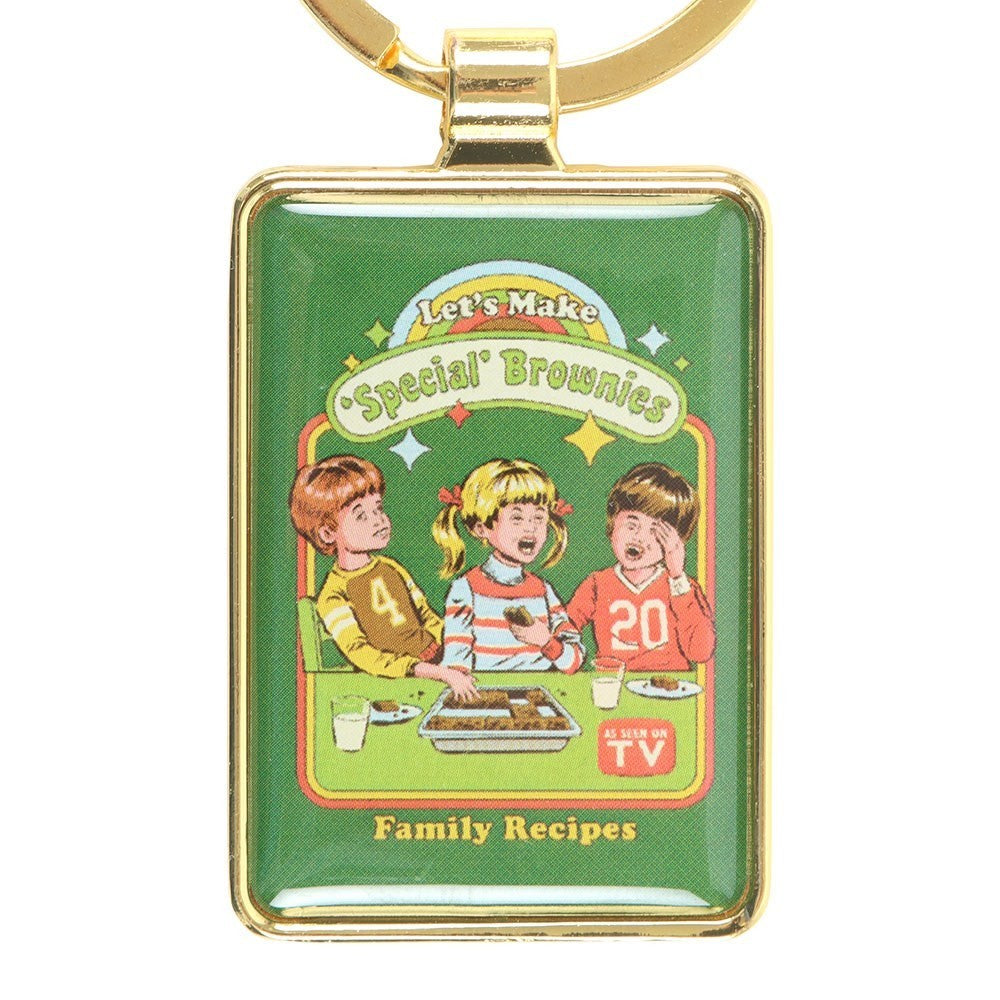 Steven Rhodes Lets Make Brownies Occult Emo Punk Alt Art Keyring Chain Accessory3