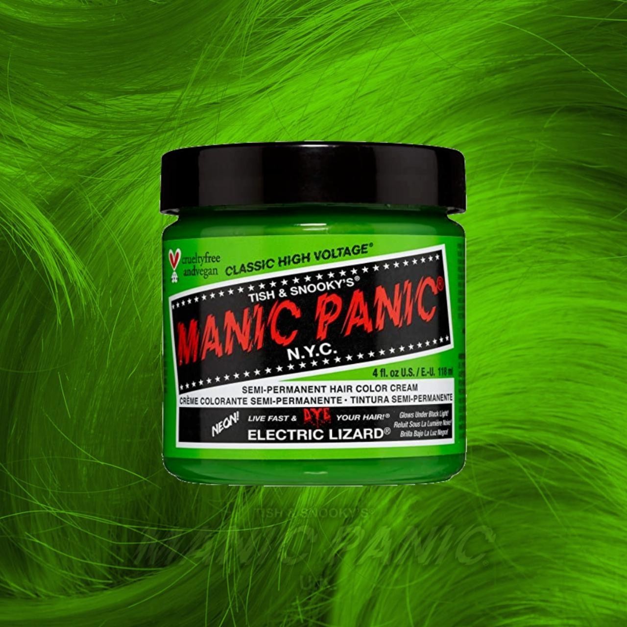 Manic Panic High Voltage Classic Gothic Grunge Hair Colour Electric Lizard 118ml0