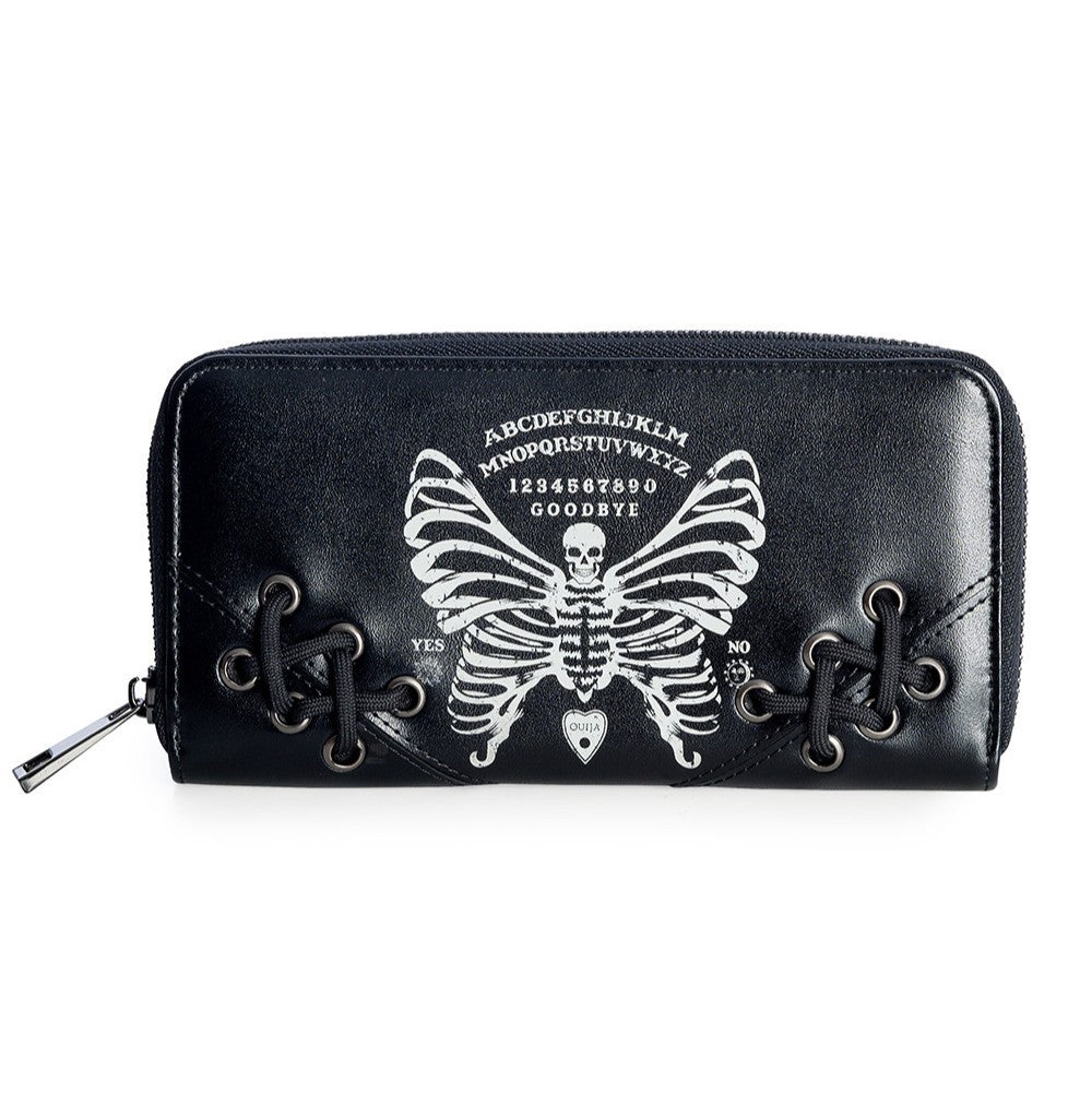 Banned Apparel Skeleton Butterfly Alt Gothic Punk Rock Grunge Wallet Purse0