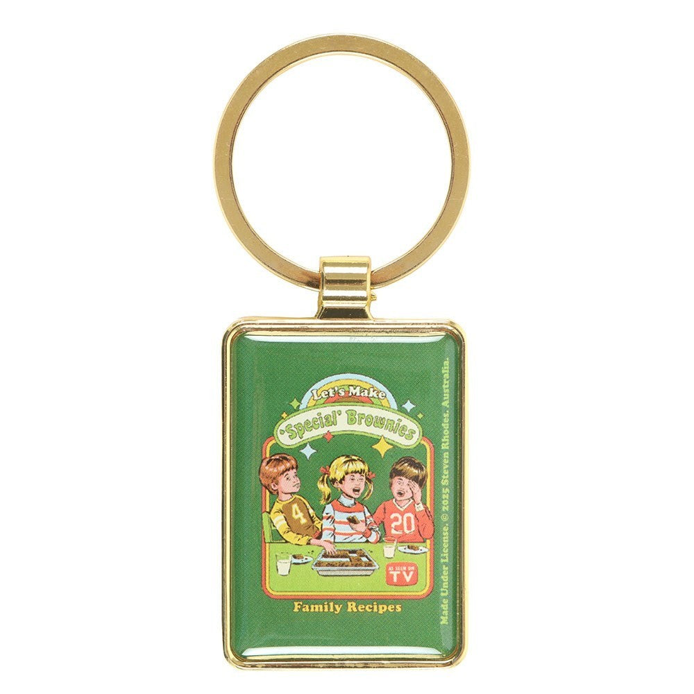 Steven Rhodes Lets Make Brownies Occult Emo Punk Alt Art Keyring Chain Accessory1