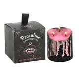 Gothic Occult Small Pink Vampire Tears Pillar Candle1