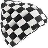 Beechfield Checkerboard Black and White Beanie Alternative Emo Punk Goth Skater1