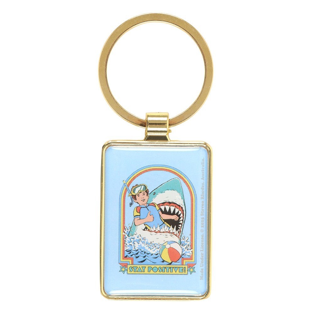 Steven Rhodes Stay Positive Occult Emo Punk Alt Art Keyring Chain Accessory1