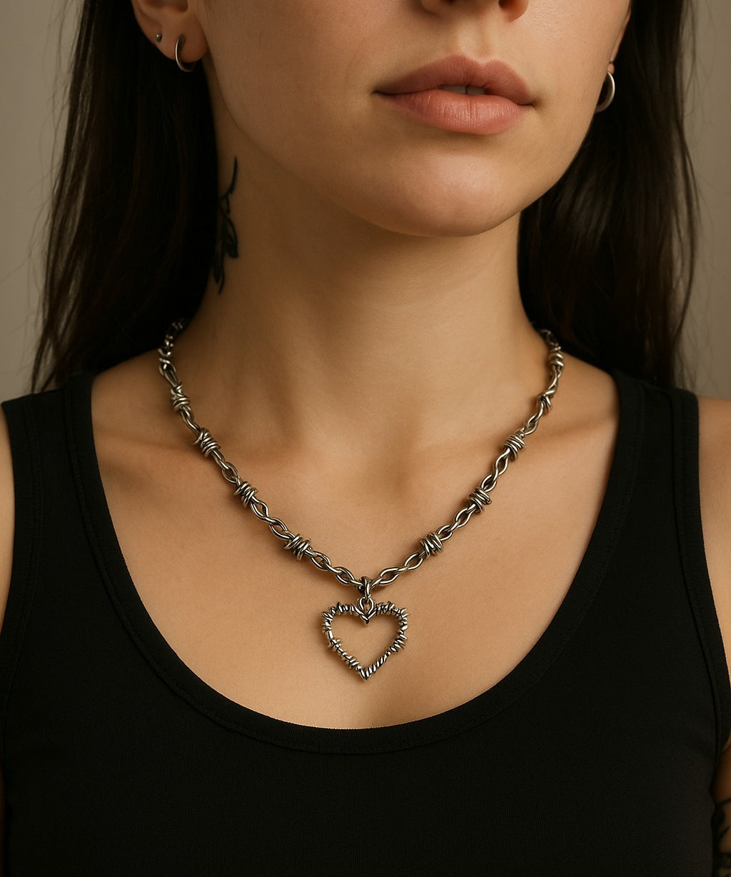 Silver Dexter Alternative Gothic Punk Rock Grunge Occult Skater Mosher Necklace0