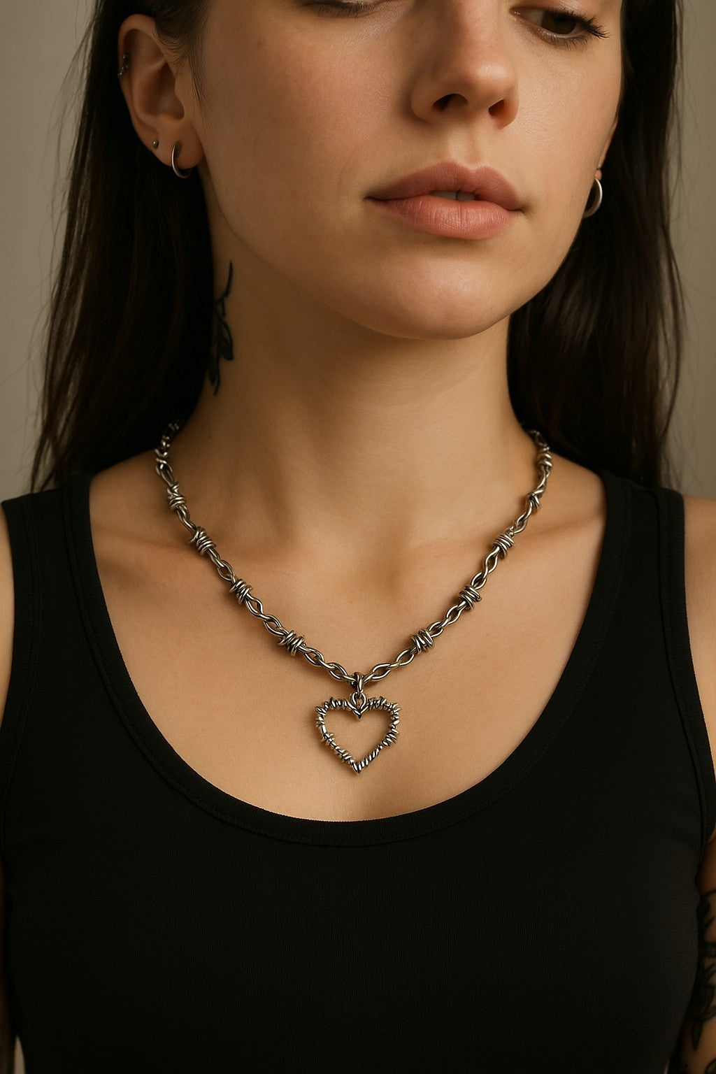 Silver Dexter Alternative Gothic Punk Rock Grunge Occult Skater Mosher Necklace0