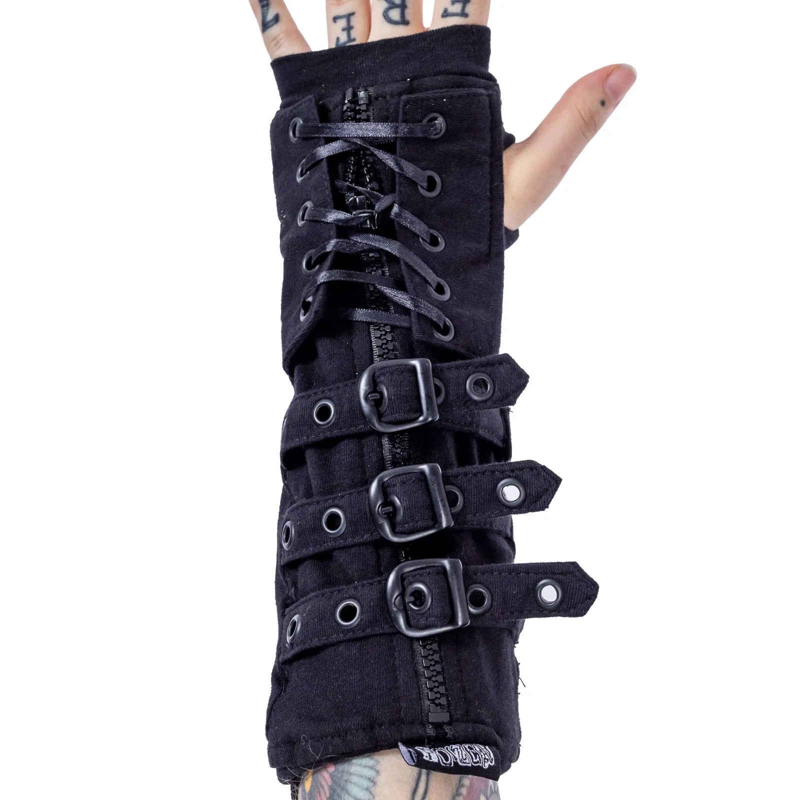 Poizen Industries Astorath Black Gothic Alternative Punk Rock Emo Armwarmers2