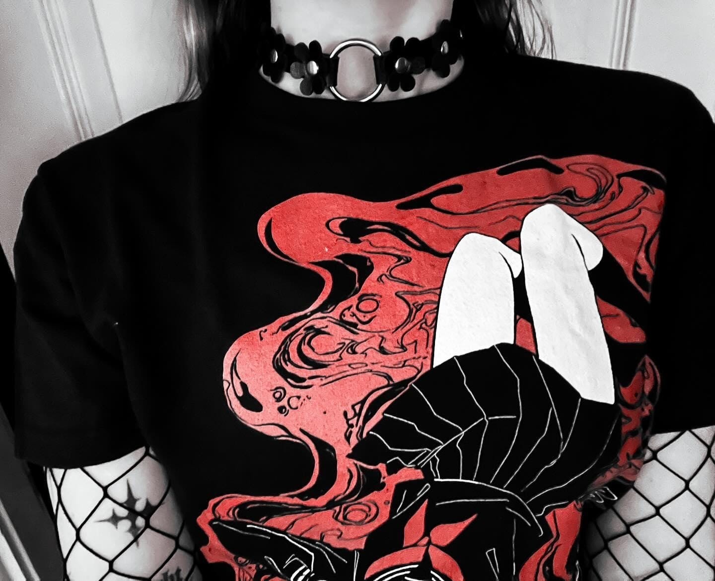 Black Floral Alt choker Alternative Emo Gothic Punk Rock Skater Grunge Occult1