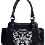 Banned Apparel Skeleton Butterfly Emo Goth Punk Handbag0