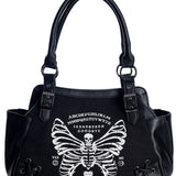 Banned Apparel Skeleton Butterfly Emo Goth Punk Handbag0