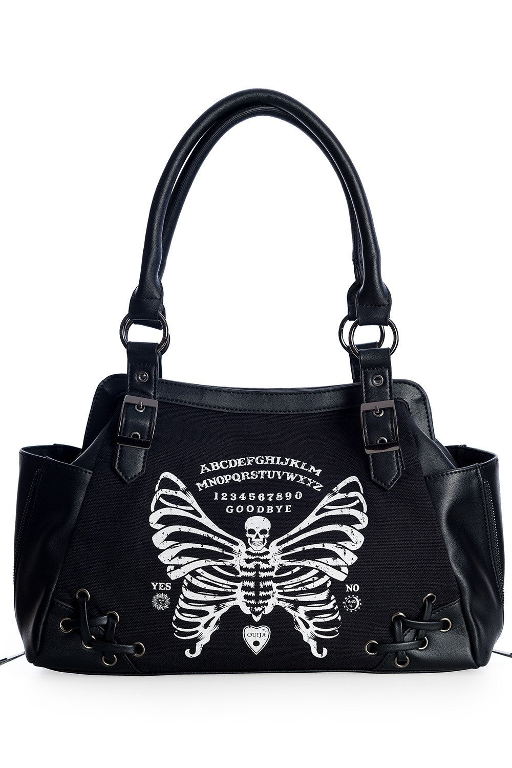 Banned Apparel Skeleton Butterfly Emo Goth Punk Handbag0
