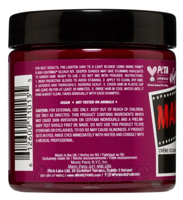 Manic Panic High Voltage Classic Hair Colour Gothic Grunge Fuschia Shock 118ml1