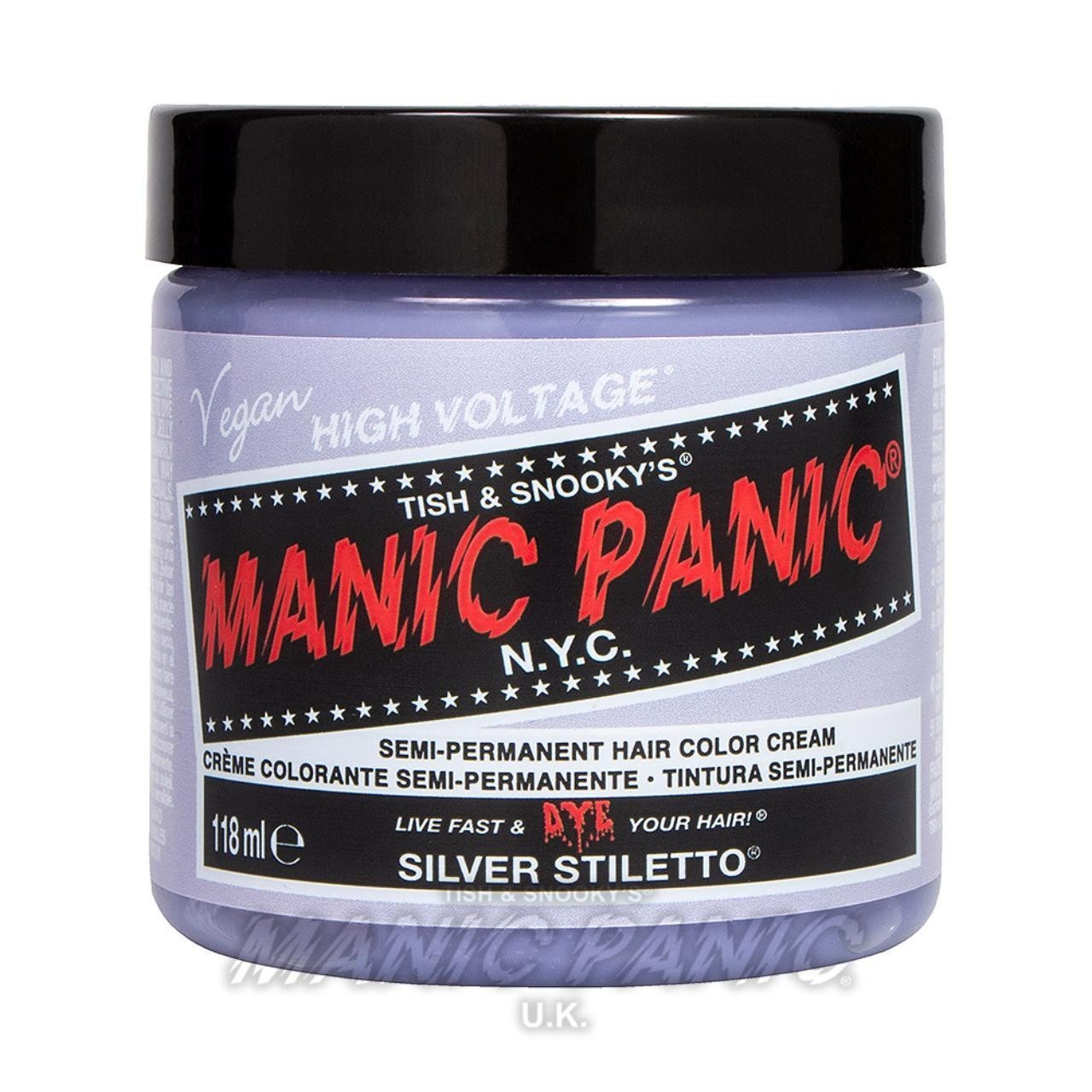 Manic Panic High Voltage Classic Hair Colour Gothic Grunge Silver Stiletto 118ml2